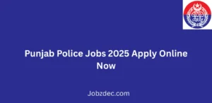 Punjab Police Jobs 2025 Apply Online Now